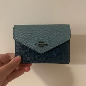 Coach Blue Envelope Card Case Holder!